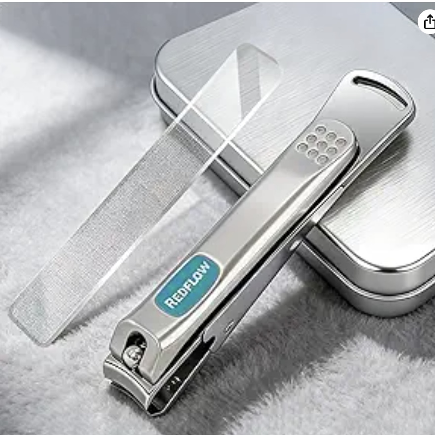 RedFlow stainless steel anti-splash nail clipper and nano file